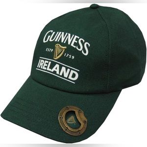 NWT Guinness Bottle Opener Baseball Hat Green